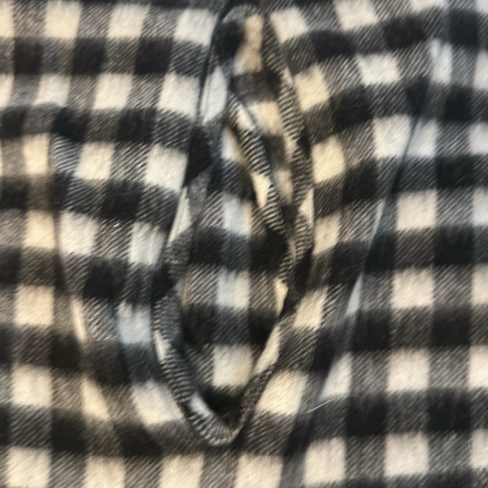 J Crew Black and White Checkered wrap - Picture 2 of 3